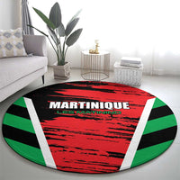 Custom Football Martinique Round Carpet Les Matinino Go Champion