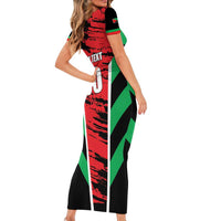 Custom Football Martinique Short Sleeve Bodycon Dress Les Matinino Go Champion