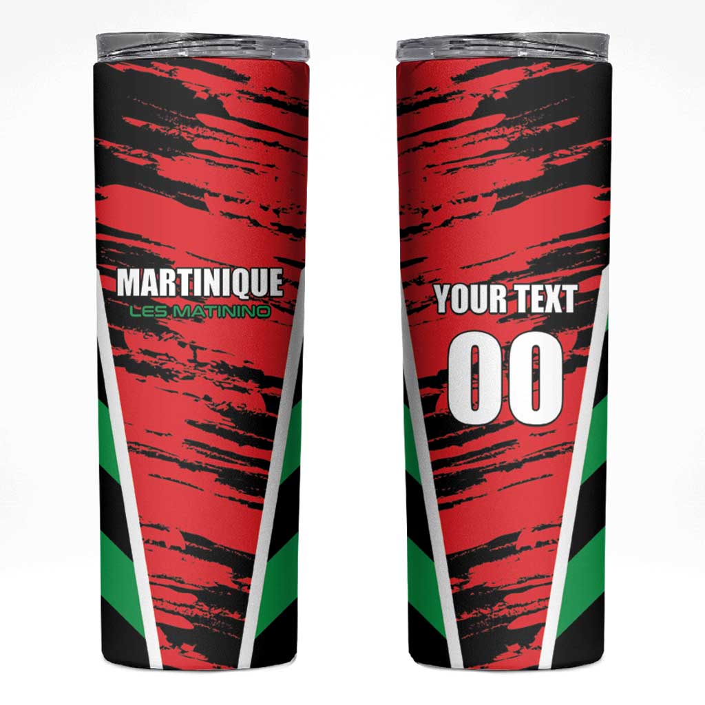 Custom Football Martinique Skinny Tumbler Les Matinino Go Champion