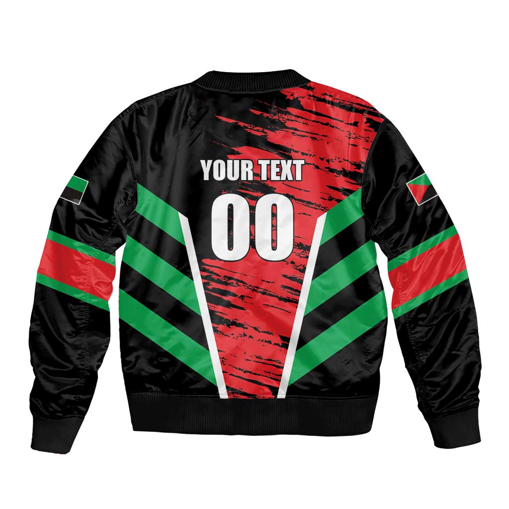 Custom Football Martinique Sleeve Zip Bomber Jacket Les Matinino Go Champion