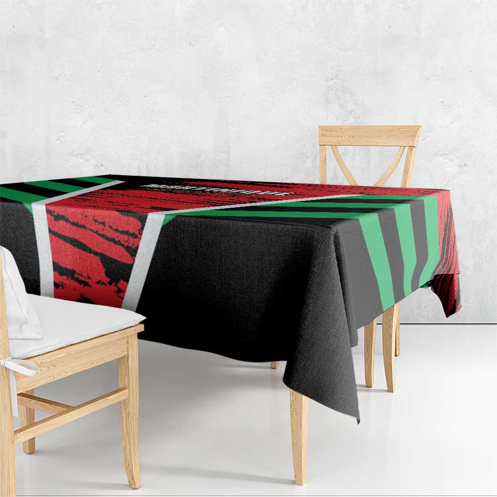 Custom Football Martinique Tablecloth Les Matinino Go Champion