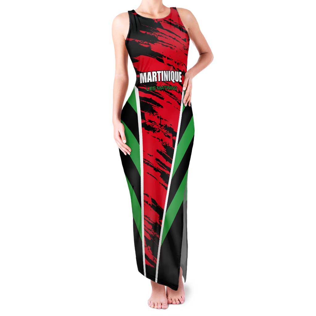 Custom Football Martinique Tank Maxi Dress Les Matinino Go Champion