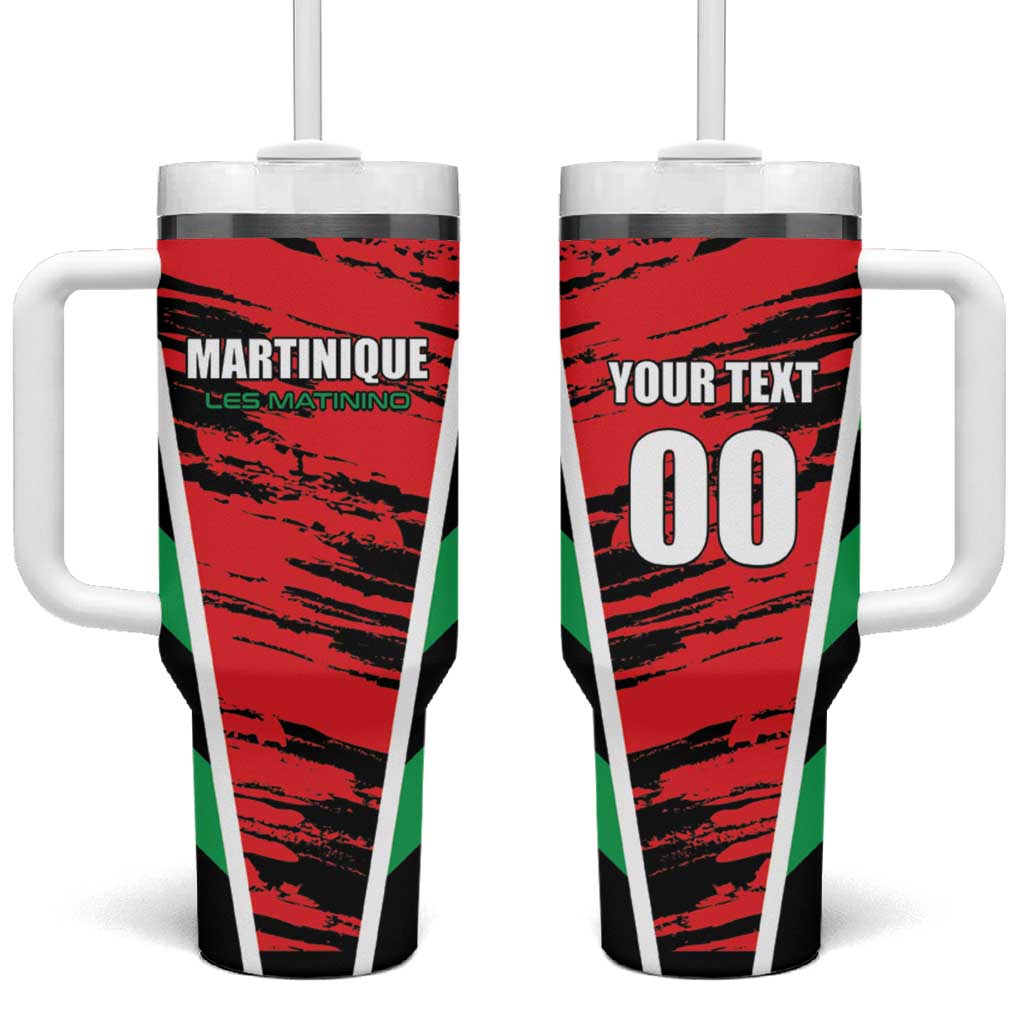 Custom Football Martinique Tumbler With Handle Les Matinino Go Champion