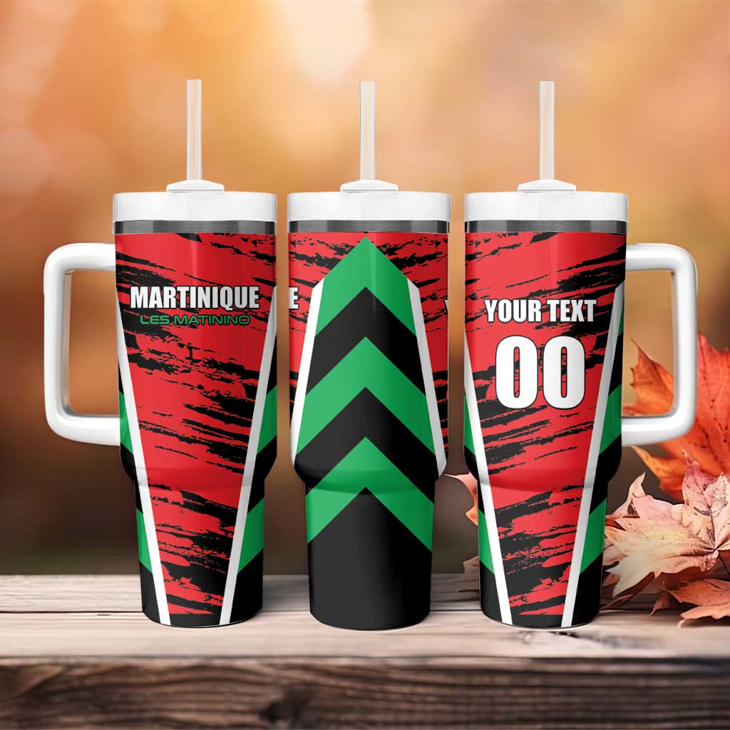 Custom Football Martinique Tumbler With Handle Les Matinino Go Champion
