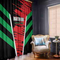 Custom Football Martinique Window Curtain Les Matinino Go Champion