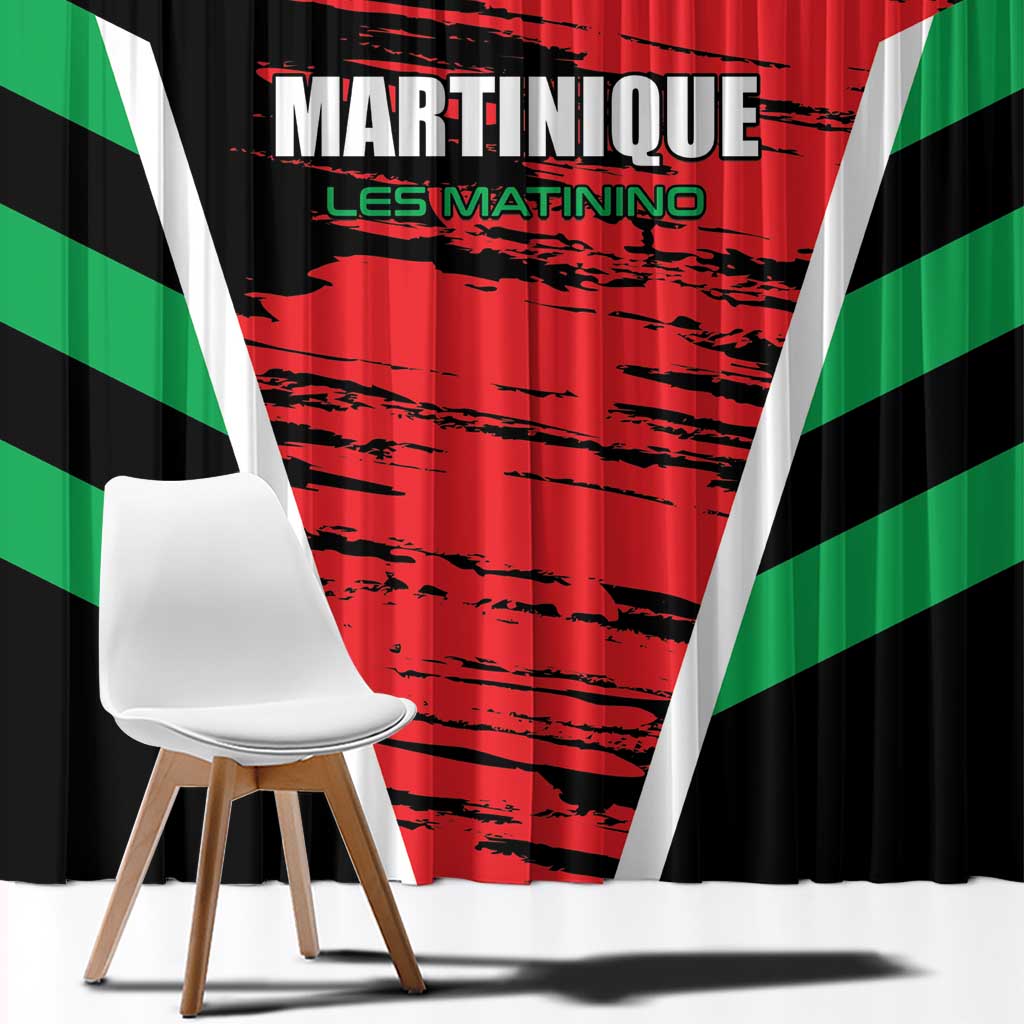 Custom Football Martinique Window Curtain Les Matinino Go Champion