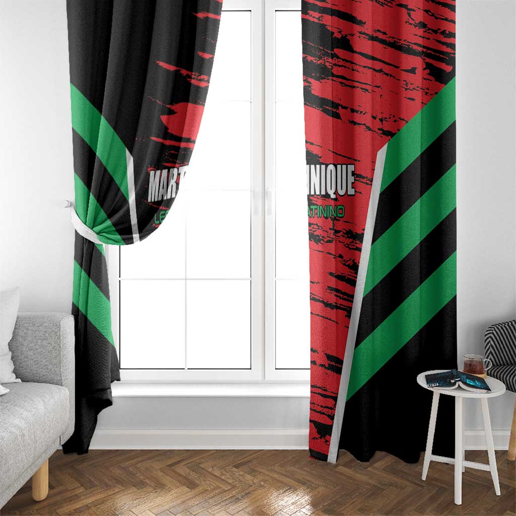 Custom Football Martinique Window Curtain Les Matinino Go Champion