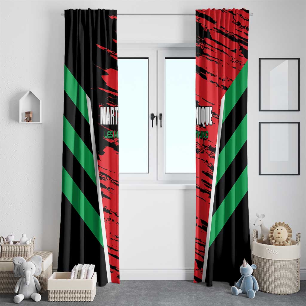 Custom Football Martinique Window Curtain Les Matinino Go Champion