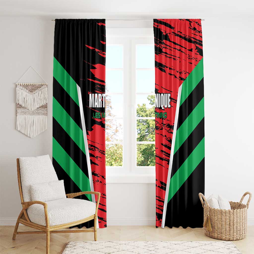 Custom Football Martinique Window Curtain Les Matinino Go Champion
