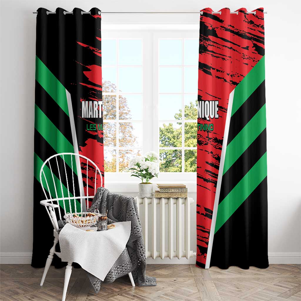 Custom Football Martinique Window Curtain Les Matinino Go Champion