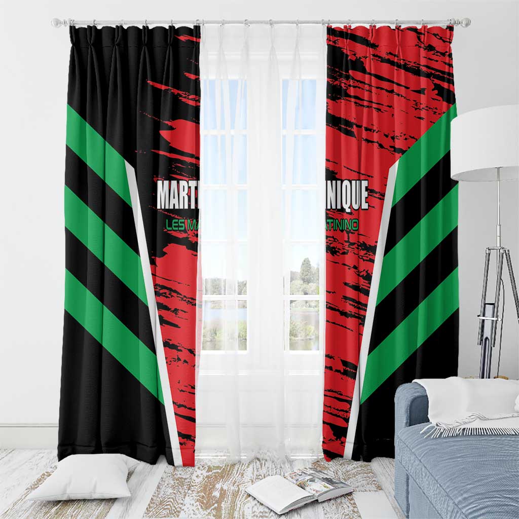Custom Football Martinique Window Curtain Les Matinino Go Champion