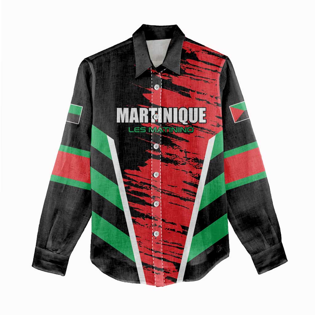 Custom Football Martinique Women Casual Shirt Les Matinino Go Champion
