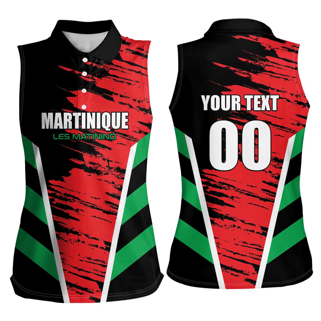 Custom Football Martinique Women Sleeveless Polo Shirt Les Matinino Go Champion