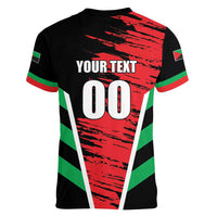 Custom Football Martinique Women V-Neck T-Shirt Les Matinino Go Champion