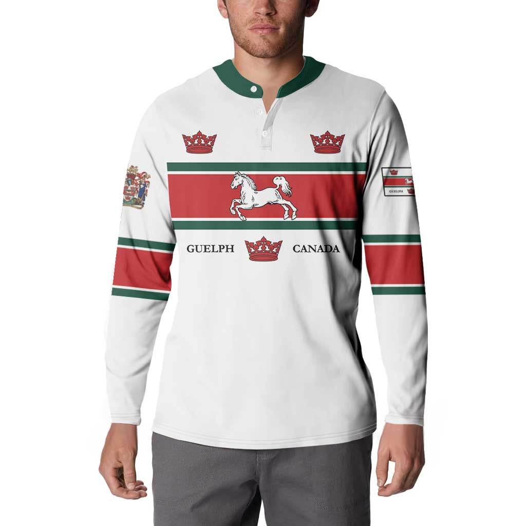 Personalised Canada Guelph Button Sweatshirt The Royal City Simple Style