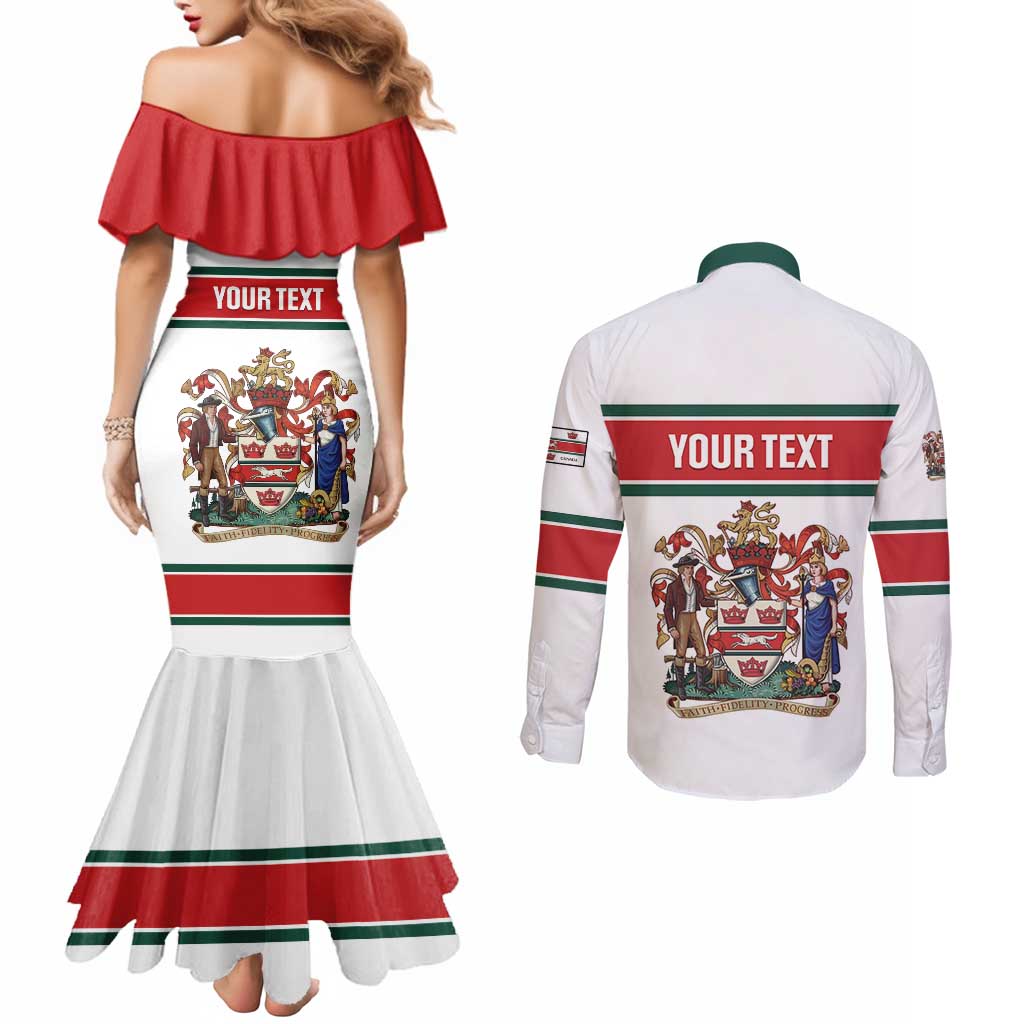 Personalised Canada Guelph Couples Matching Mermaid Dress and Long Sleeve Button Shirt The Royal City Simple Style