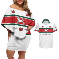 Personalised Canada Guelph Couples Matching Off Shoulder Short Dress and Hawaiian Shirt The Royal City Simple Style