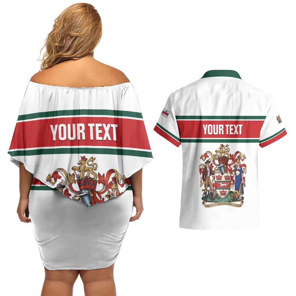 Personalised Canada Guelph Couples Matching Off Shoulder Short Dress and Hawaiian Shirt The Royal City Simple Style