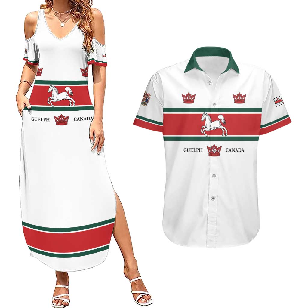 Personalised Canada Guelph Couples Matching Summer Maxi Dress and Hawaiian Shirt The Royal City Simple Style