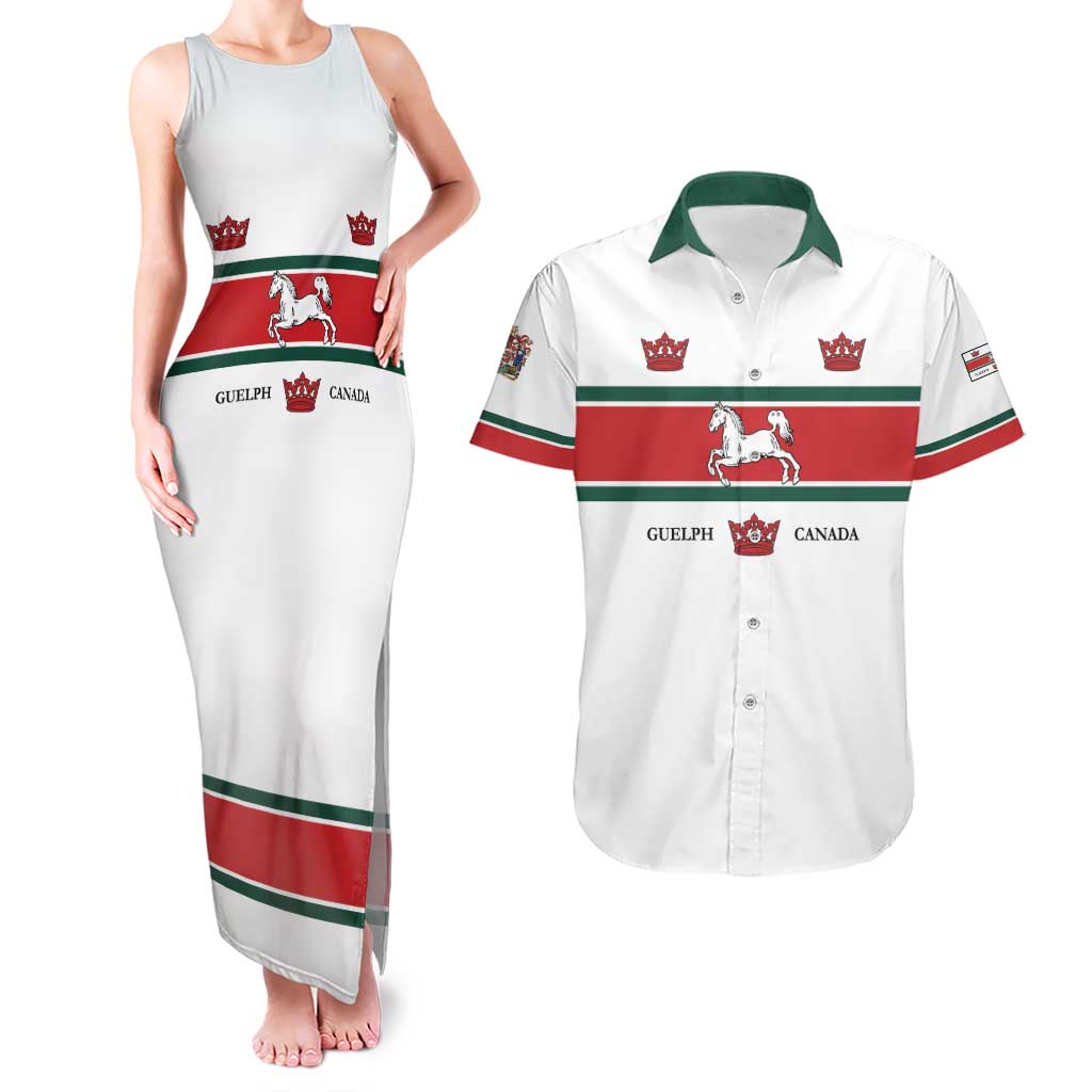Personalised Canada Guelph Couples Matching Tank Maxi Dress and Hawaiian Shirt The Royal City Simple Style