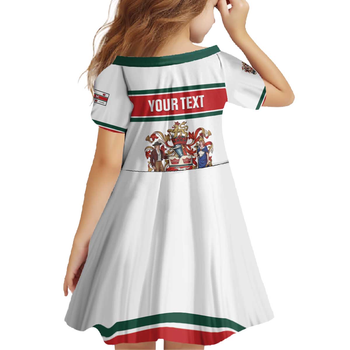 Personalised Canada Guelph Family Matching Off The Shoulder Long Sleeve Dress and Hawaiian Shirt The Royal City Simple Style