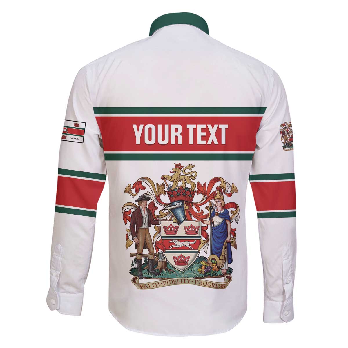 Personalised Canada Guelph Family Matching Off The Shoulder Long Sleeve Dress and Hawaiian Shirt The Royal City Simple Style