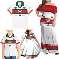 Personalised Canada Guelph Family Matching Off Shoulder Maxi Dress and Hawaiian Shirt The Royal City Simple Style