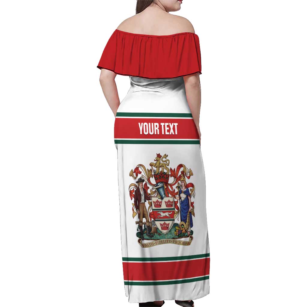 Personalised Canada Guelph Family Matching Off Shoulder Maxi Dress and Hawaiian Shirt The Royal City Simple Style