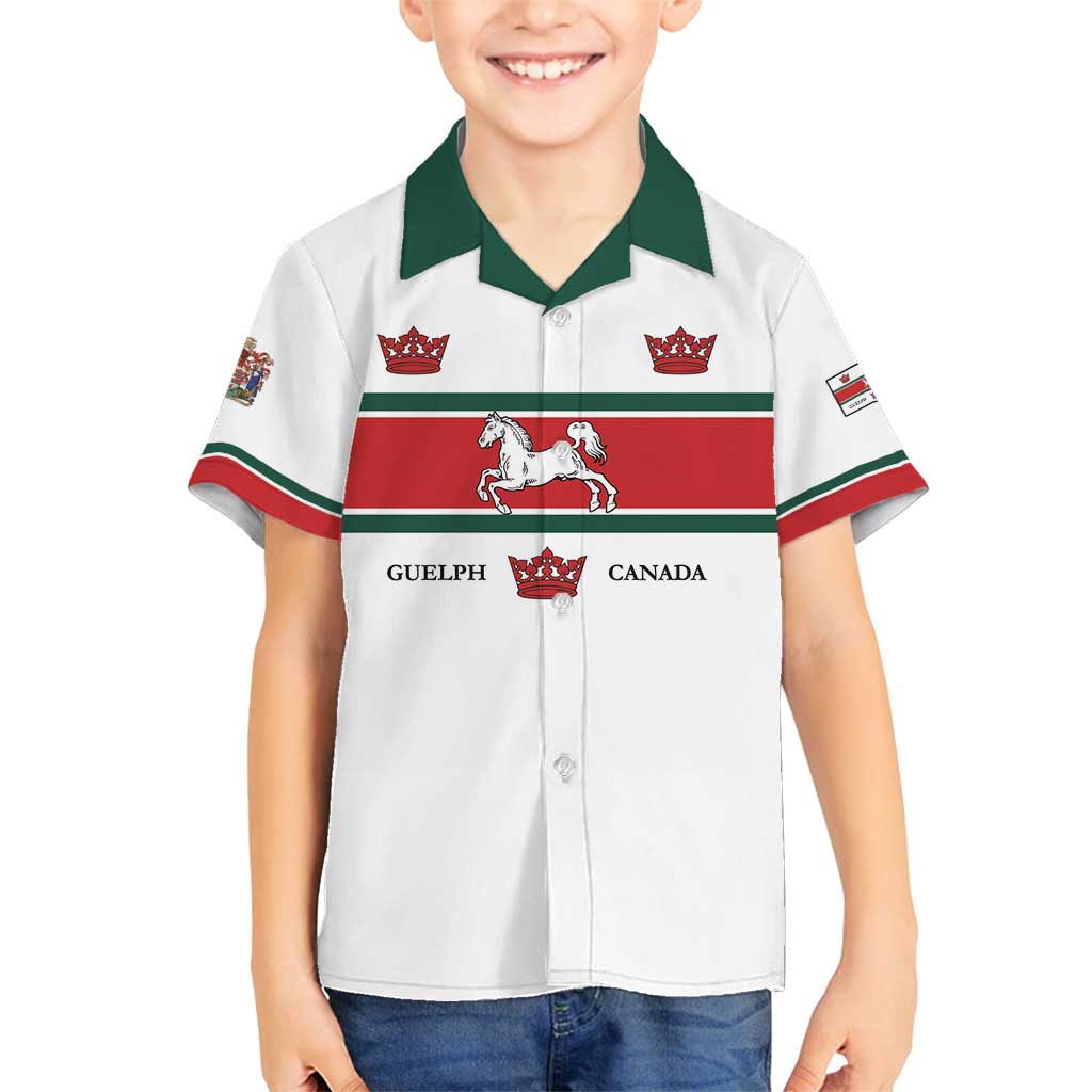 Personalised Canada Guelph Family Matching Off Shoulder Maxi Dress and Hawaiian Shirt The Royal City Simple Style