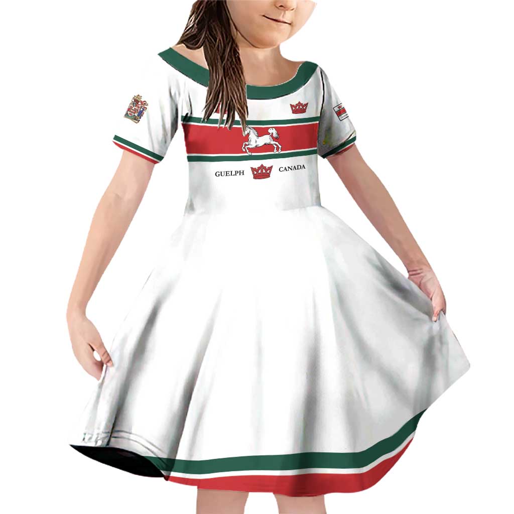 Personalised Canada Guelph Family Matching Off Shoulder Short Dress and Hawaiian Shirt The Royal City Simple Style