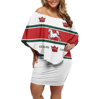 Personalised Canada Guelph Family Matching Off Shoulder Short Dress and Hawaiian Shirt The Royal City Simple Style