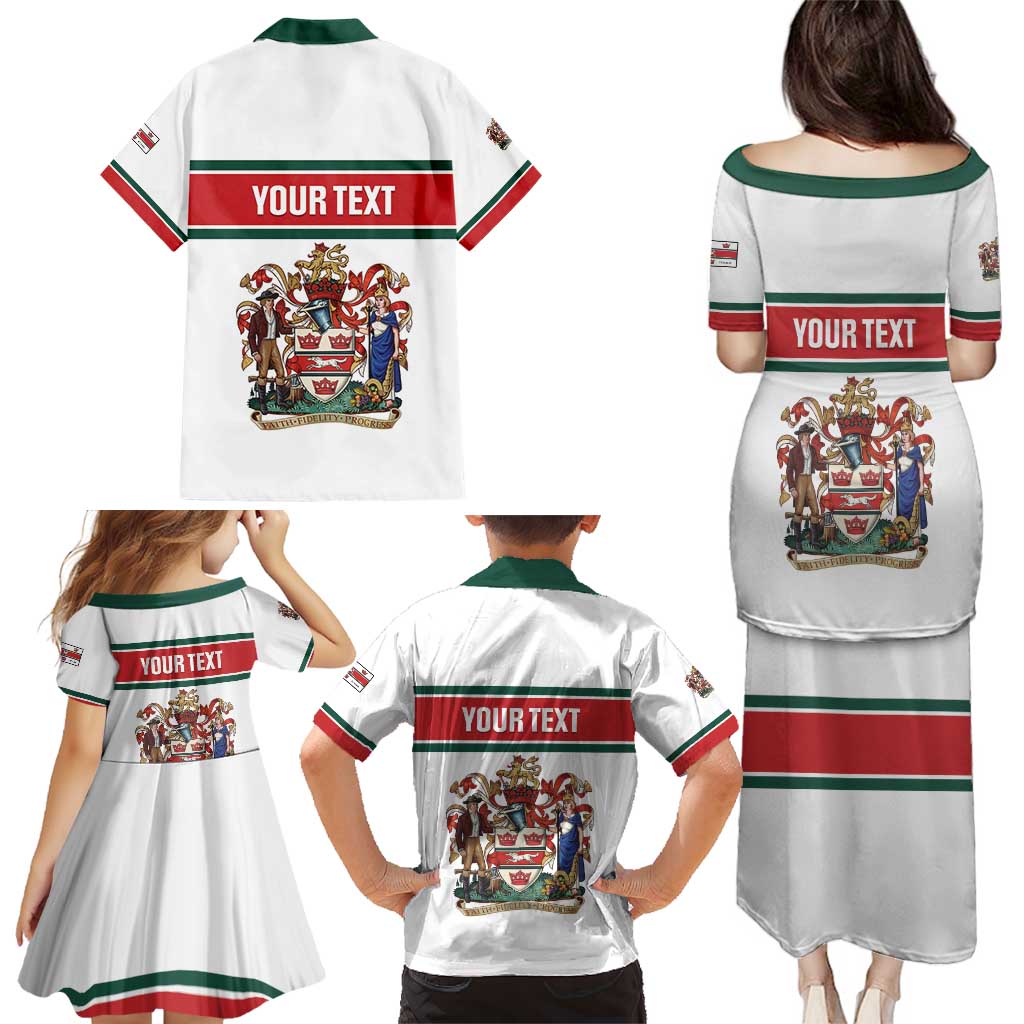 Personalised Canada Guelph Family Matching Puletasi and Hawaiian Shirt The Royal City Simple Style