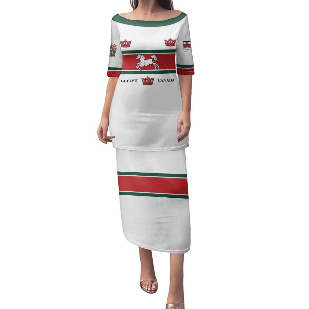 Personalised Canada Guelph Family Matching Puletasi and Hawaiian Shirt The Royal City Simple Style