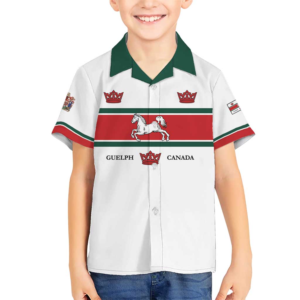 Personalised Canada Guelph Family Matching Short Sleeve Bodycon Dress and Hawaiian Shirt The Royal City Simple Style