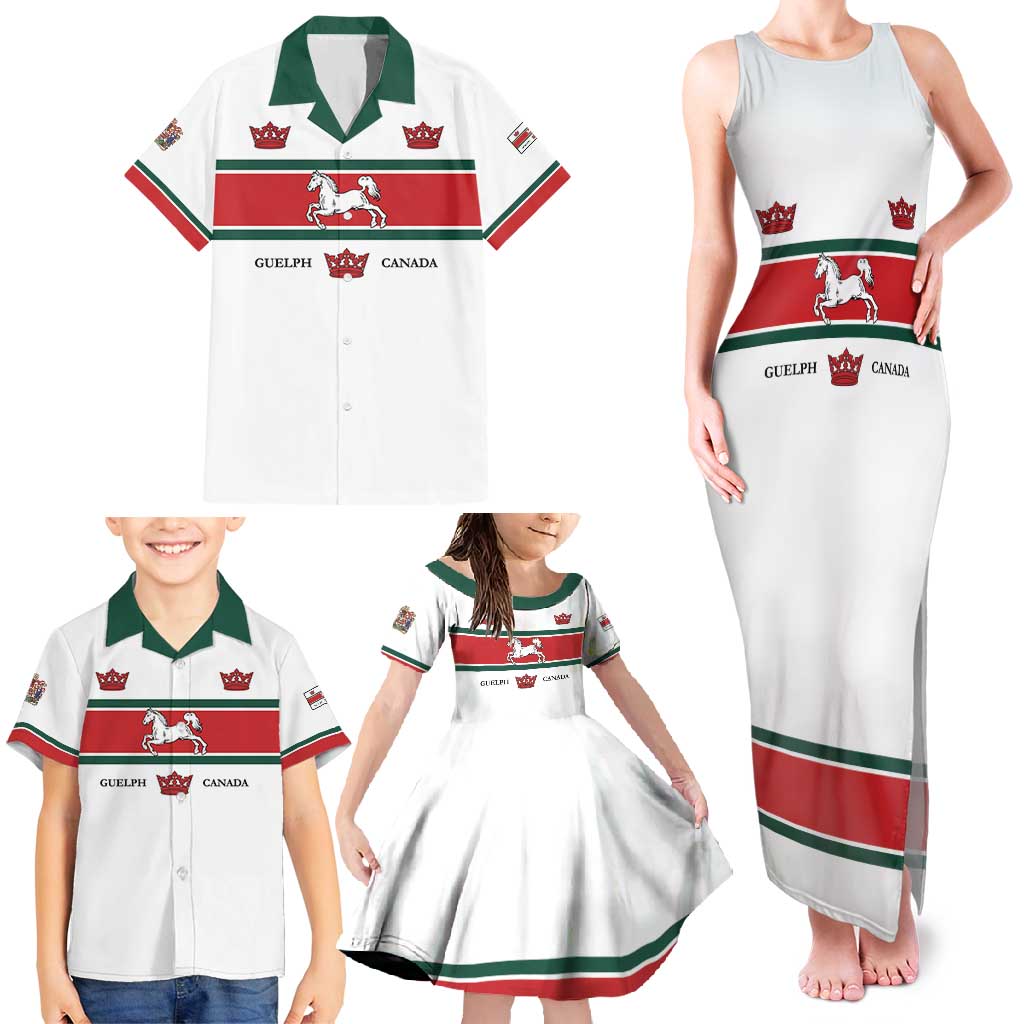 Personalised Canada Guelph Family Matching Tank Maxi Dress and Hawaiian Shirt The Royal City Simple Style