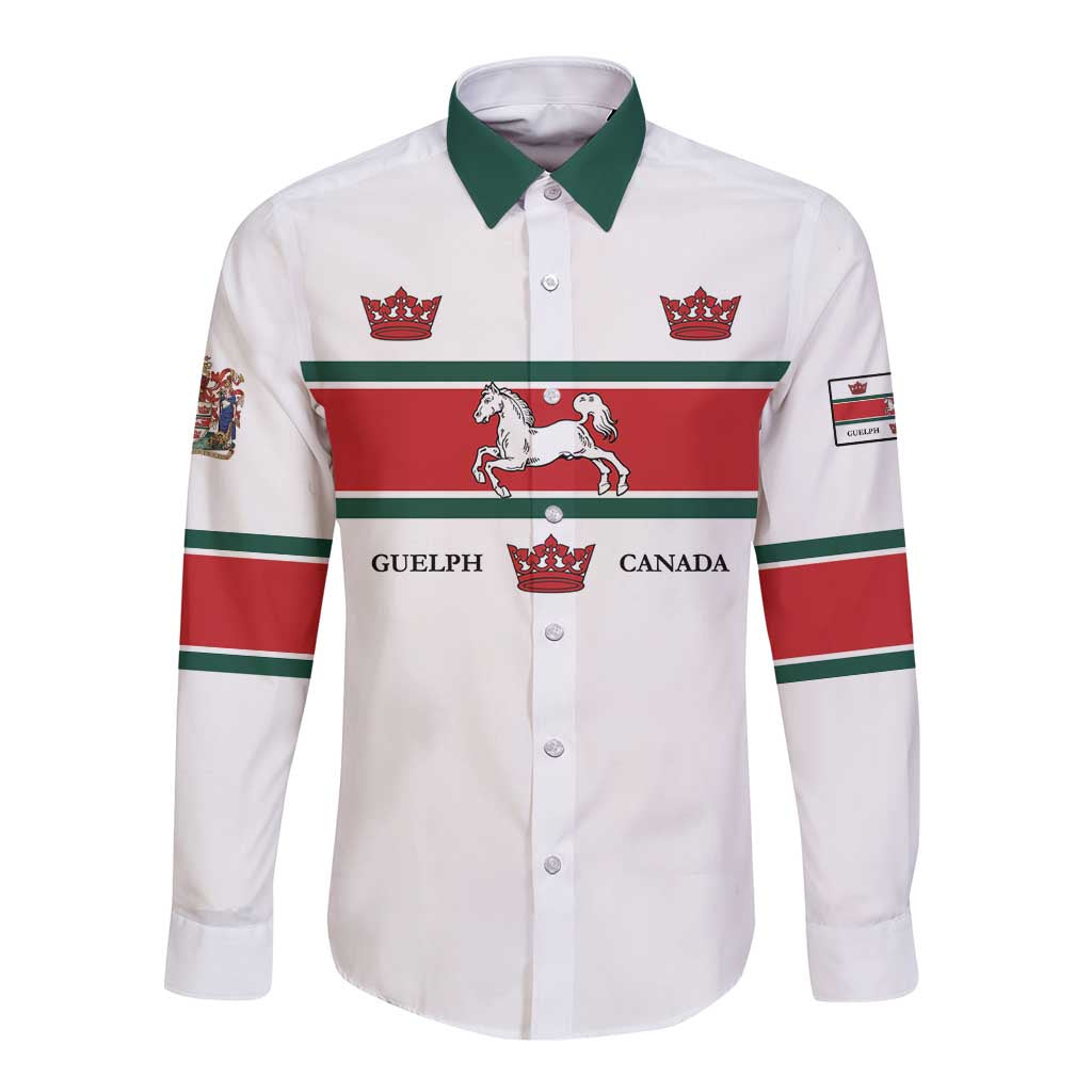 Personalised Canada Guelph Long Sleeve Button Shirt The Royal City Simple Style