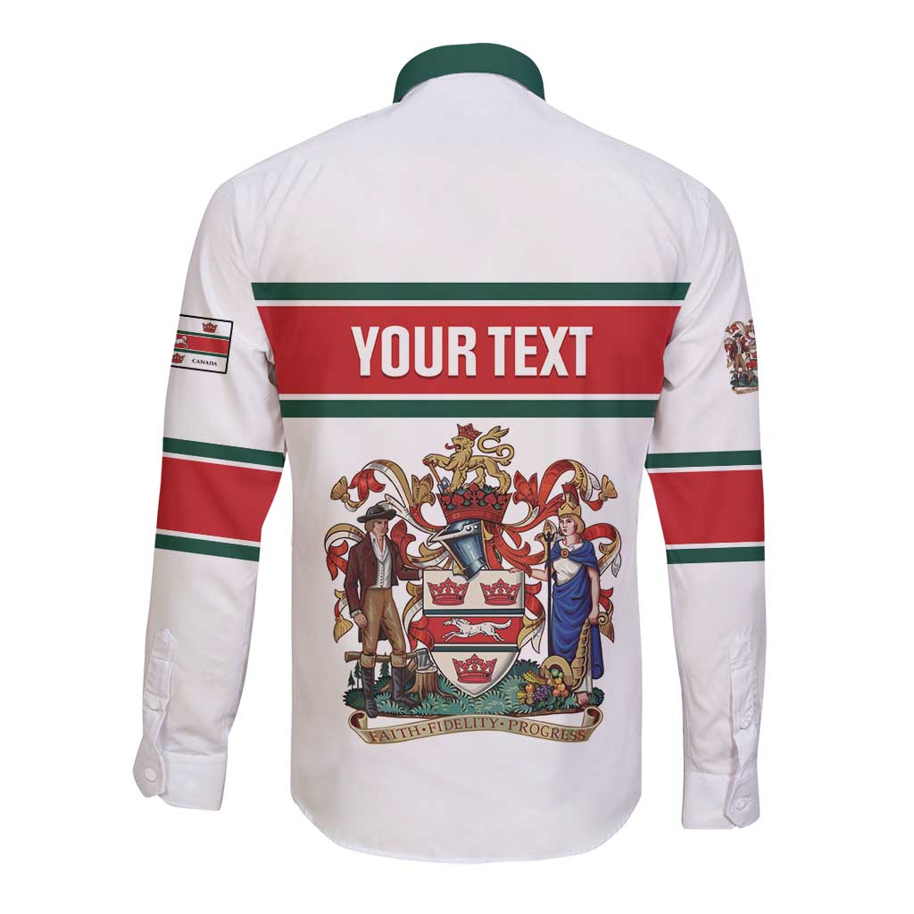 Personalised Canada Guelph Long Sleeve Button Shirt The Royal City Simple Style