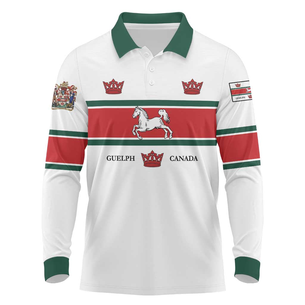 Personalised Canada Guelph Long Sleeve Polo Shirt The Royal City Simple Style