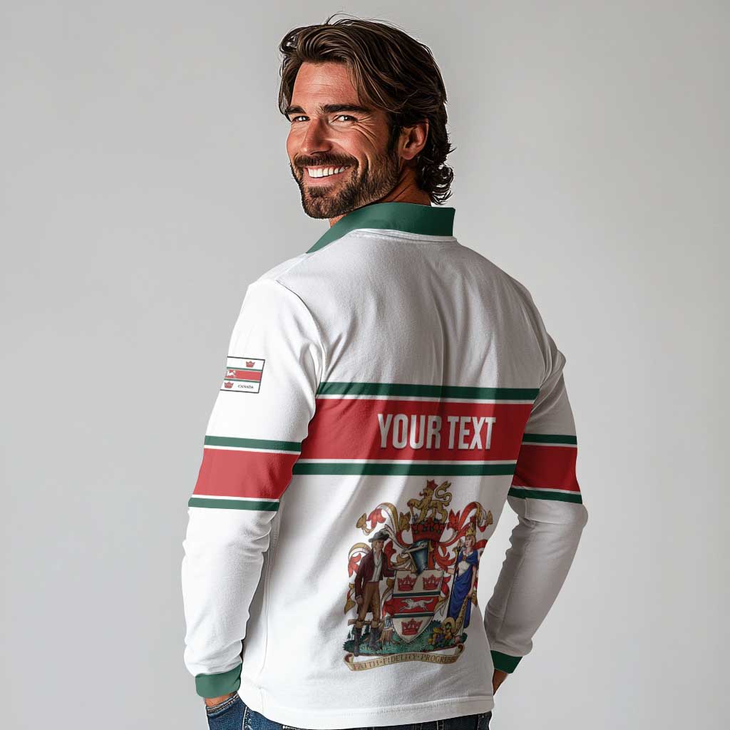 Personalised Canada Guelph Long Sleeve Polo Shirt The Royal City Simple Style