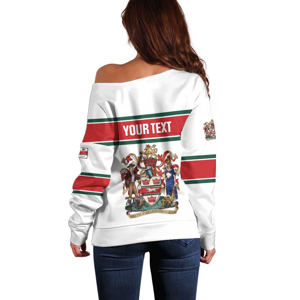 Personalised Canada Guelph Off Shoulder Sweater The Royal City Simple Style