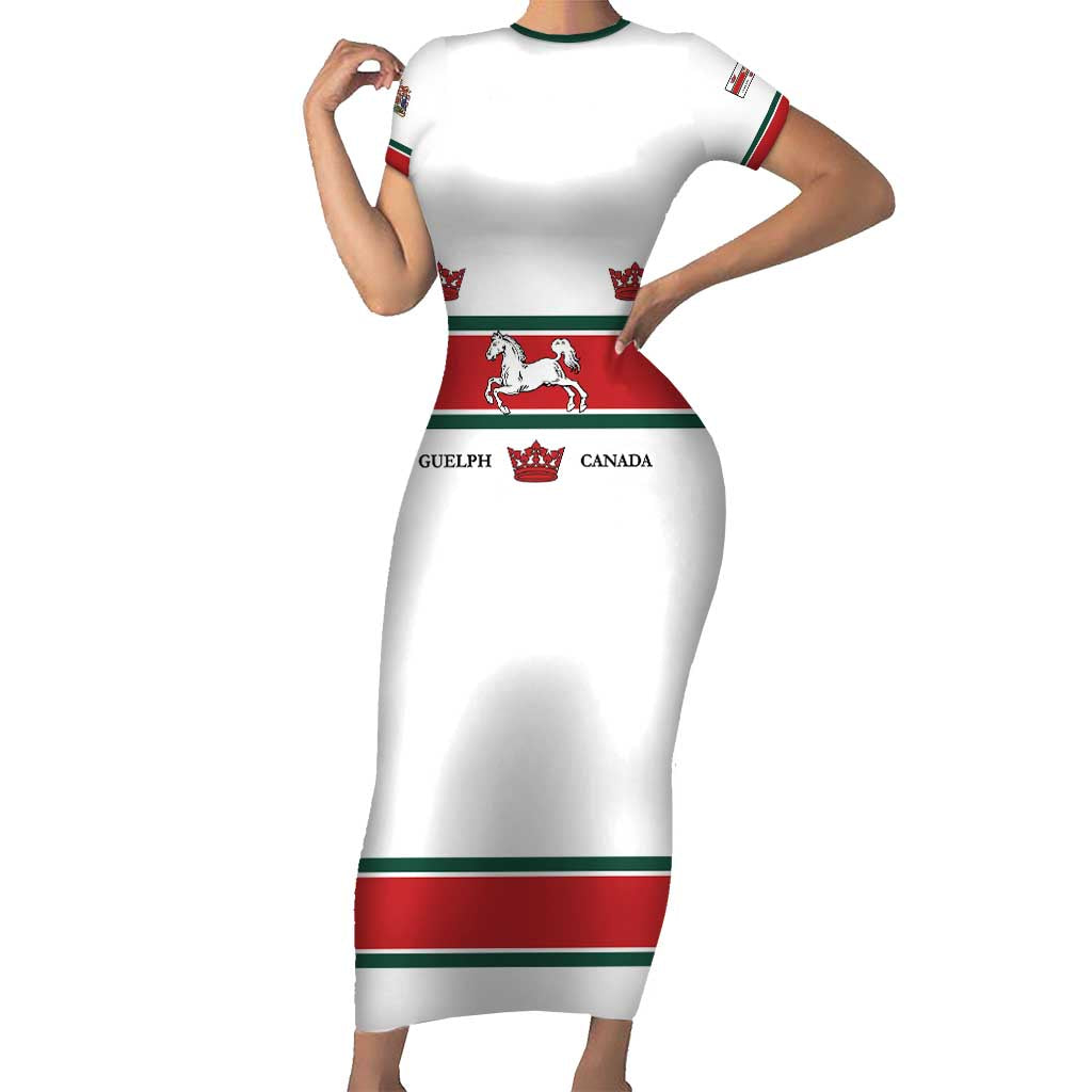 Personalised Canada Guelph Short Sleeve Bodycon Dress The Royal City Simple Style