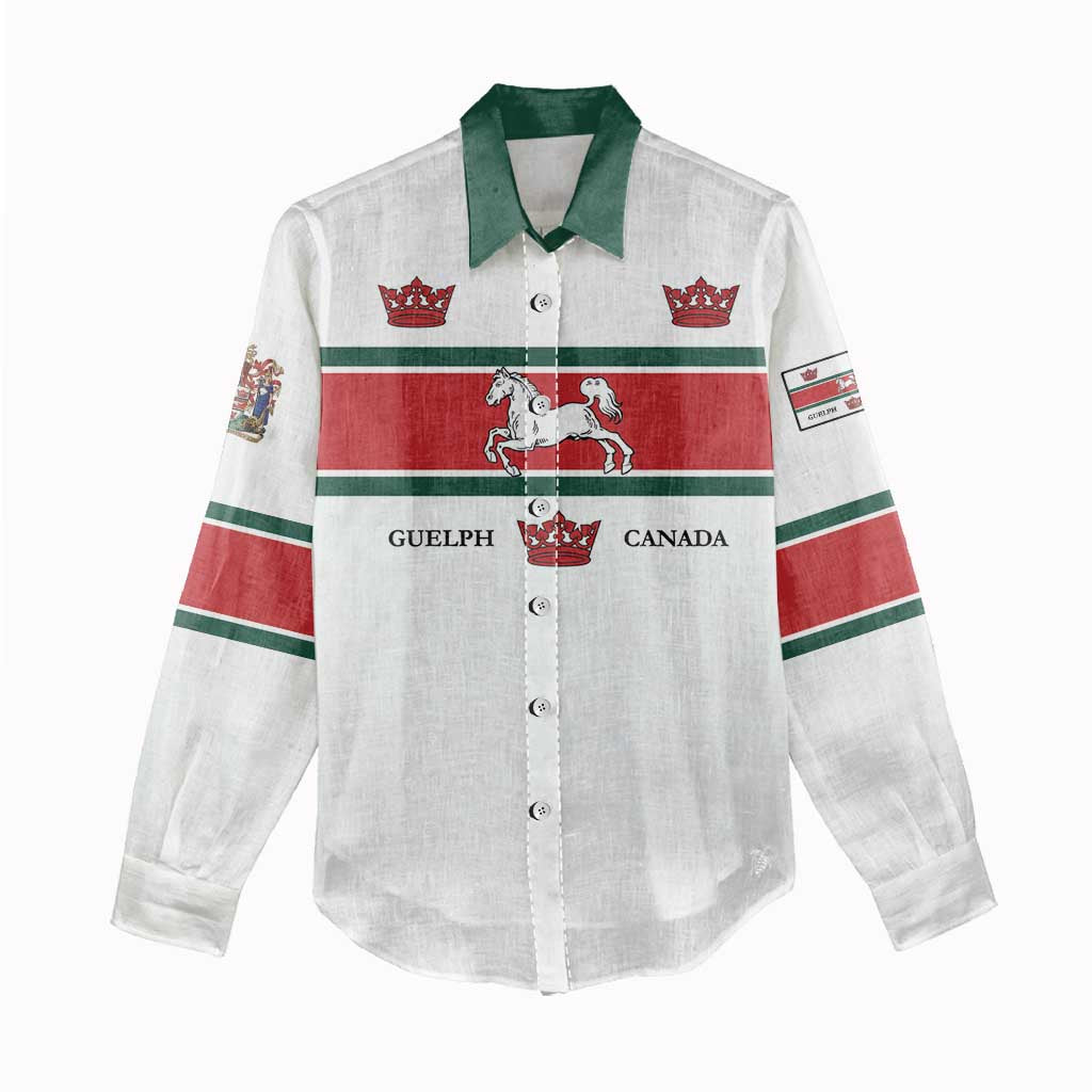 Personalised Canada Guelph Women Casual Shirt The Royal City Simple Style