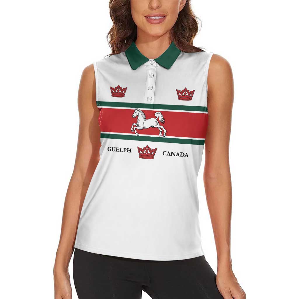 Personalised Canada Guelph Women Sleeveless Polo Shirt The Royal City Simple Style