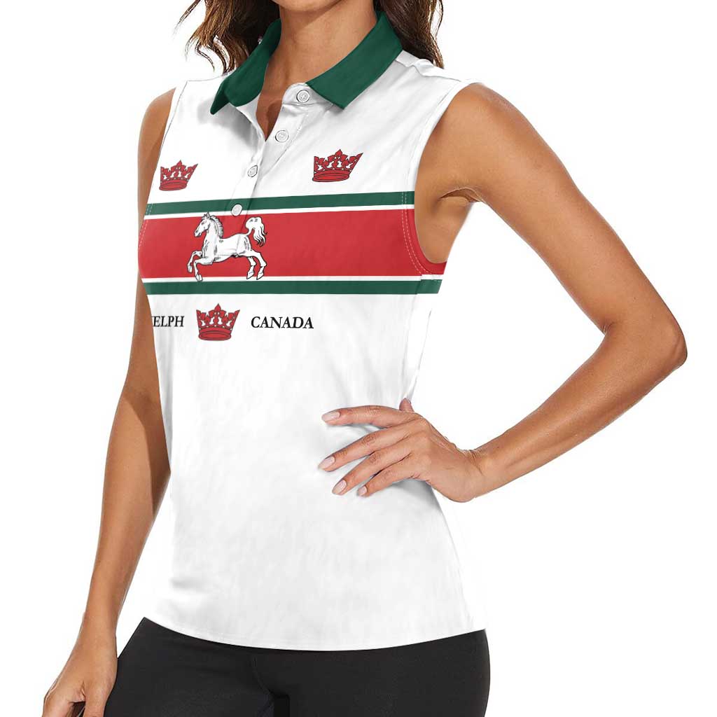 Personalised Canada Guelph Women Sleeveless Polo Shirt The Royal City Simple Style