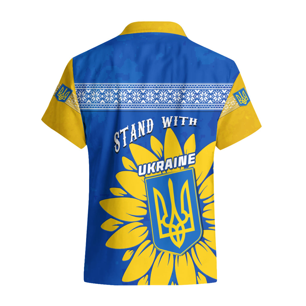 Ukraine Hawaiian Shirt Ukrainian Coat Of Arms With Sunflower - Wonder Print Shop