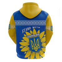 Ukraine Hoodie Ukrainian Coat Of Arms With Sunflower - Wonder Print Shop