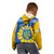 Ukraine Kid Hoodie Ukrainian Coat Of Arms With Sunflower - Wonder Print Shop