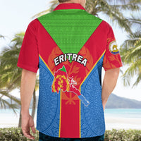 Eritrea Hawaiian Shirt Eritrean Emblem Flag Mix African Pattern - Wonder Print Shop