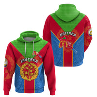 Eritrea Hoodie Eritrean Emblem Flag Mix African Pattern - Wonder Print Shop