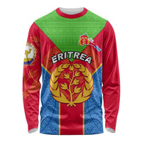 Eritrea Long Sleeve Shirt Eritrean Emblem Flag Mix African Pattern LT01